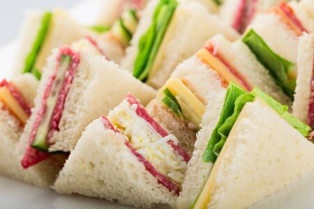 Close Up Sandwich Platterの写真素材
