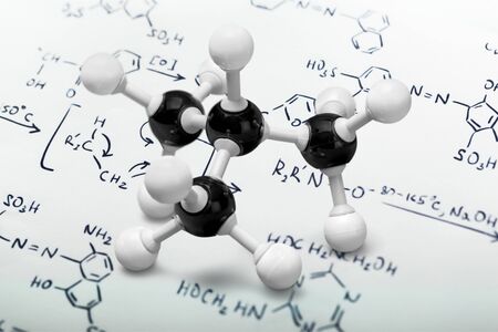 Close up of Molecular structure model