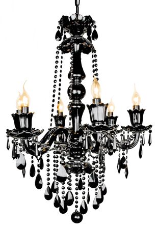Black and Elegant Chandelier - Isolatedの写真素材