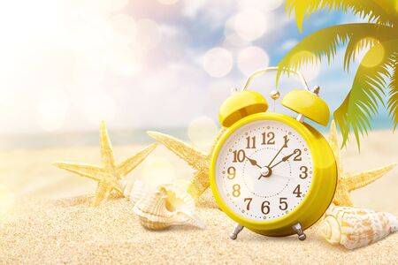Last Minute - Summertime Concept - Alarm In Tropical Beach