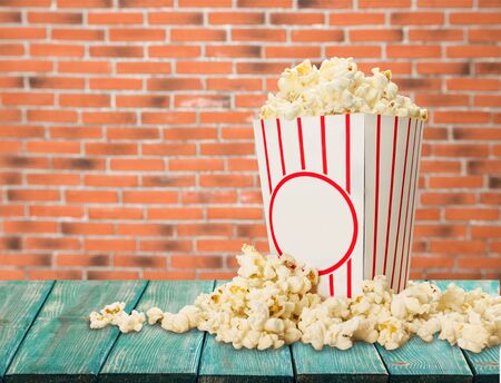 Bucket of Popcornの写真素材