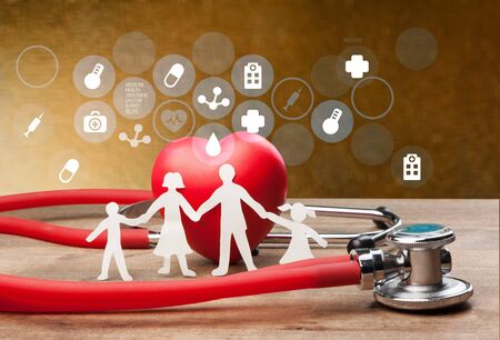 Medical Stethoscope with Heart isolated on  backgroundの写真素材