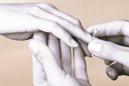 Two hand with ring