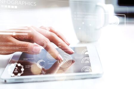 Administrator business man financial inspector and  making report, calculating balance. Internal...