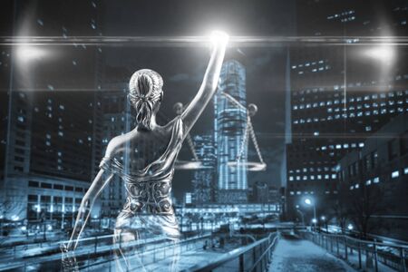 The Statue of Justice symbol, legal law concept image
    
    - Imageの写真素材