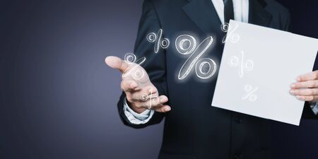 Financial and mortgage rates conceptの写真素材