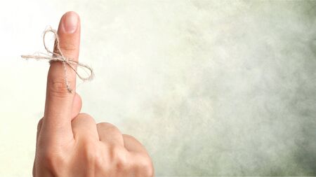 Rope bow on finger pointing