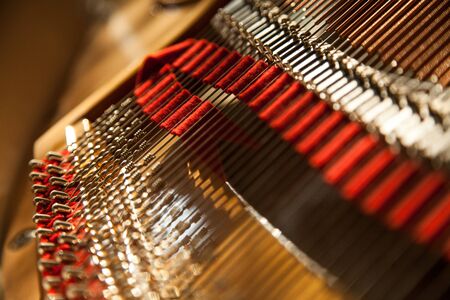 Inside of the Grand Piano - Close Upの写真素材