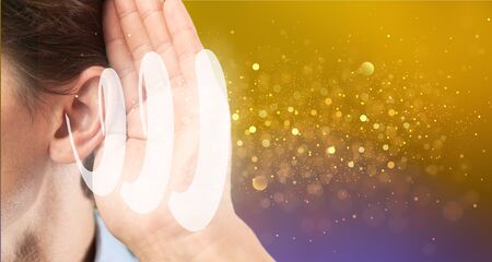Hearing sound test loss adult disorder aidの写真素材