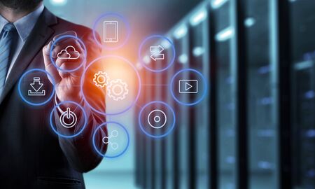 Outsourcing Human Resources Business Internet Technology Concept.