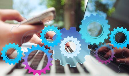 Network digital technology concept