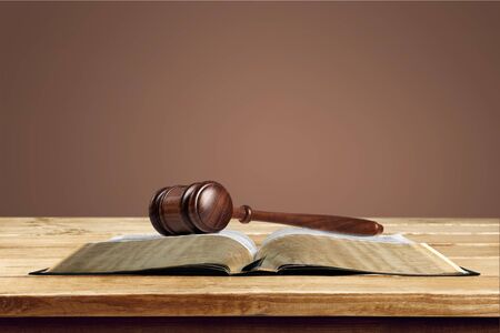 Gavel on Law Bookの写真素材