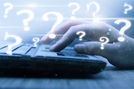 ask quiestion online, FAQ concept, what where