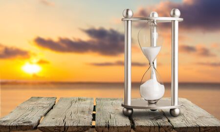 Hourglass in the dawn time