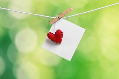 Romantic Valentine memories and greeting card withの写真素材