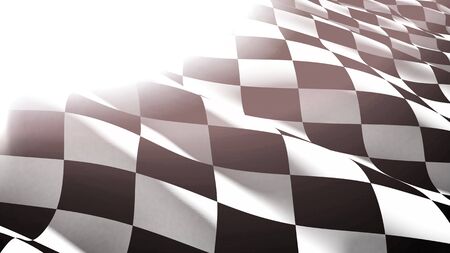 Checkered black and white flag closeupの写真素材