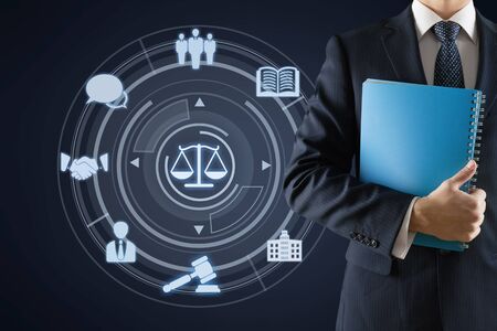 Labor law, Lawyer, Attorney at law, Legal advice business concept on screen.
    
    - Imageの写真素材