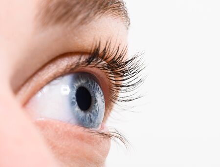 Close up blue eye with makeupの写真素材