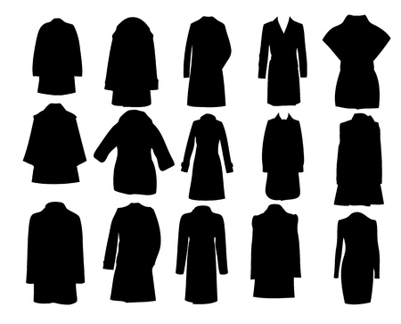 silhouette coats vector illustration eps10のイラスト素材