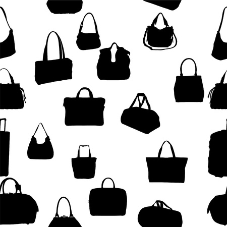 silhouette bag seamless pattern  vector illustration  EPS 10 のイラスト素材