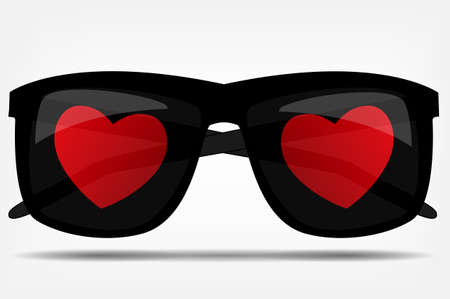 Sunglasses with a heart  illustration
