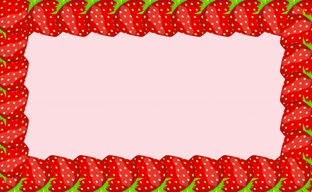 Strawberry frame illustrationのイラスト素材