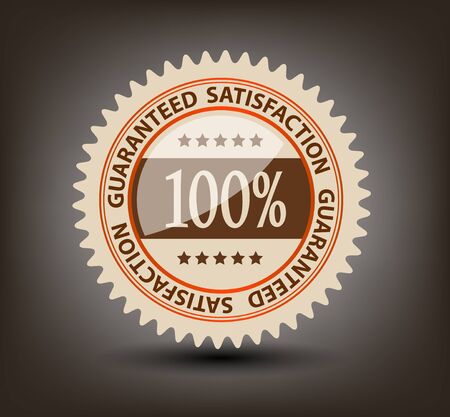 Satisfaction guaranteed label vector illustrationのイラスト素材