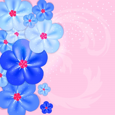 Abstract colorful background with flowers  Vector illustrationのイラスト素材