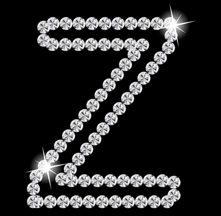 Diamond Alphabet illustrationのイラスト素材