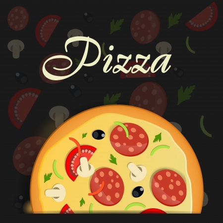 Pizza menu template illustrationのイラスト素材