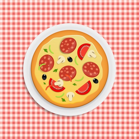 Pizza menu template illustrationのイラスト素材