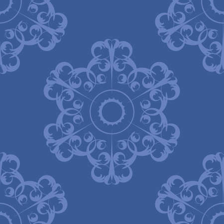 Snowflakes seamless pattern vector illustrationのイラスト素材