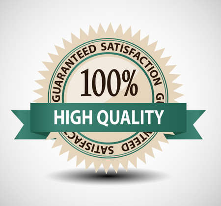 Satisfaction guaranteed label vector illustrationのイラスト素材