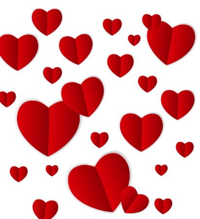 Happy Valentines Day Card with Heart. Vector Illustrationのイラスト素材