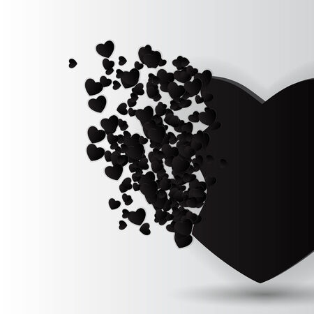 Happy Valentines Day Card with Heart. Vector Illustrationのイラスト素材