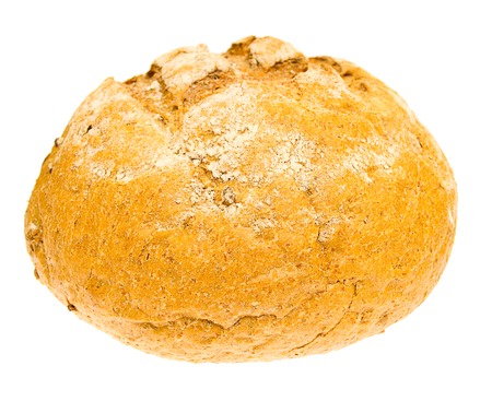 The fresh country bread isolated on white background