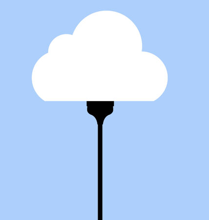 Cloud Computing Concept on Different Electronic Devices. Vector Illustrationのイラスト素材