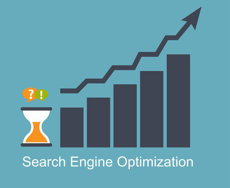 SEO - Search Engine Optimization Flat Icon Vector Illustrationのイラスト素材
