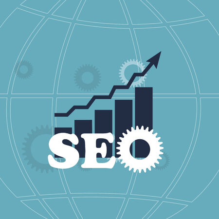 SEO - Search Engine Optimization Flat Icon Vector Illustrationのイラスト素材