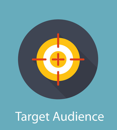 Target Audience Flat Concept Icon Illustrationのイラスト素材