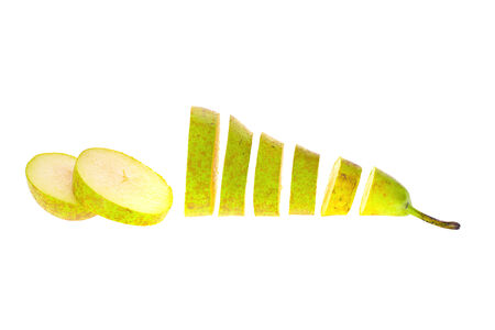 Green Pear Isolated on White Backgroundの写真素材