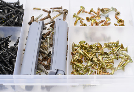 Nuts and Bolts in the Boxの写真素材