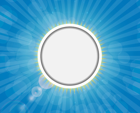 Frame on Sunny Shiny Background Vector Illustration.のイラスト素材