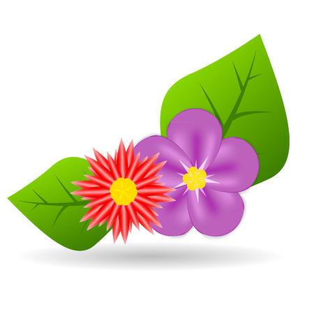 Abstract Colorful  Flowers. Vector Illustration.のイラスト素材