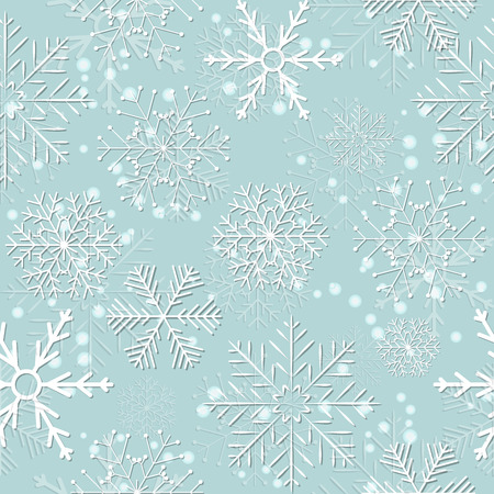 Seamless Snowflakes Background. Vector Illustration.のイラスト素材