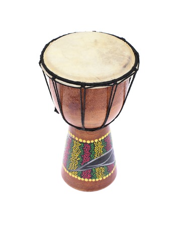 Djembe Drum Tam-Tam  Isolated On White Background