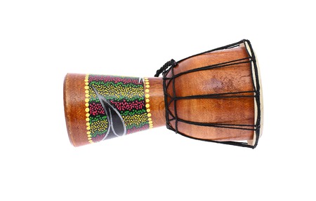 Djembe Drum Tam-Tam  Isolated On White Background