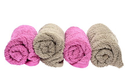 Towels Isolated on White Backgroundの写真素材