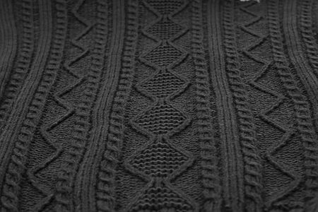 Woolen Sweater Black  Background の写真素材