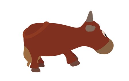 Cow Isolated on White Background  Vector  のイラスト素材